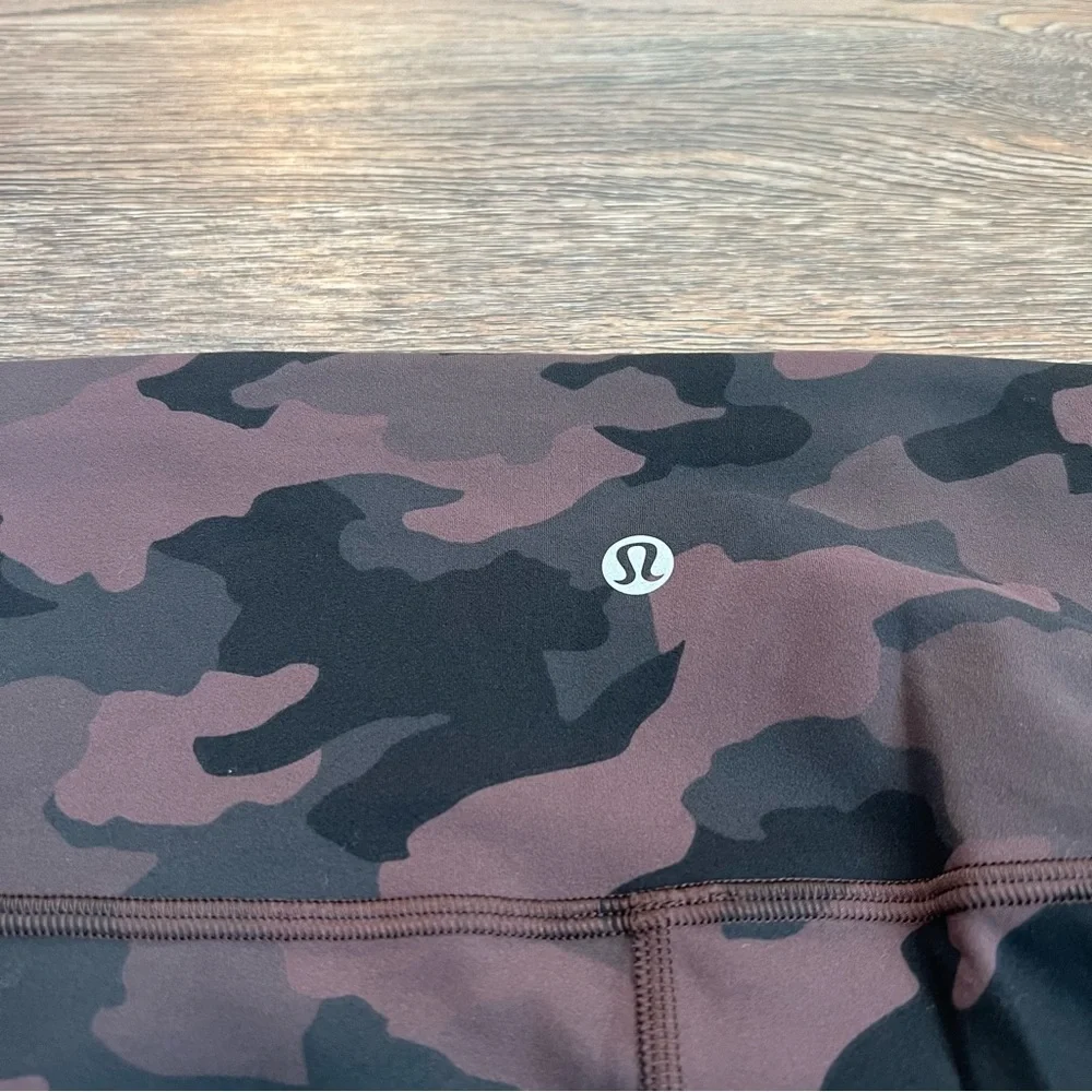 Lululemon Wunder Train High-Rise 25” Leggings Size 6 Camo Brown Earth Everlux
